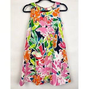 Cynthia Rowley 100%‎ Linen Tropical Floral A Line Pocket Mini Dress - Size XS